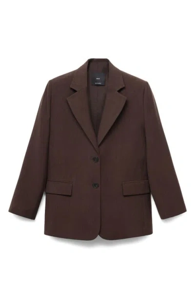 Mango Women's Lyocell Suit Jacket In Brown