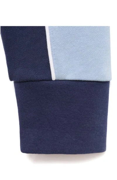 Mango Two-tone Fitted Jacket Blue In Blue