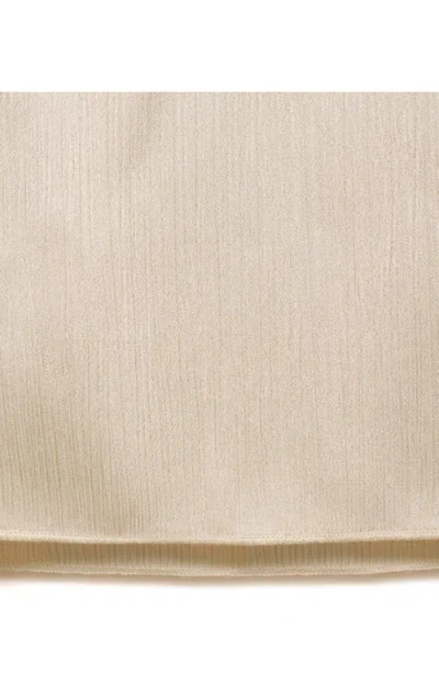 Mango Pleated Pull-on Pants In Neutral