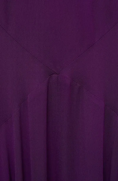 Mango Halter-neck Pleated Dress Purple In Purple