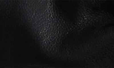 Mango Leather Bow Barrette In Black