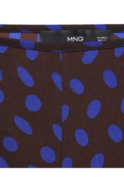 Mango Women's Polka Dots Flare Pants In Purple