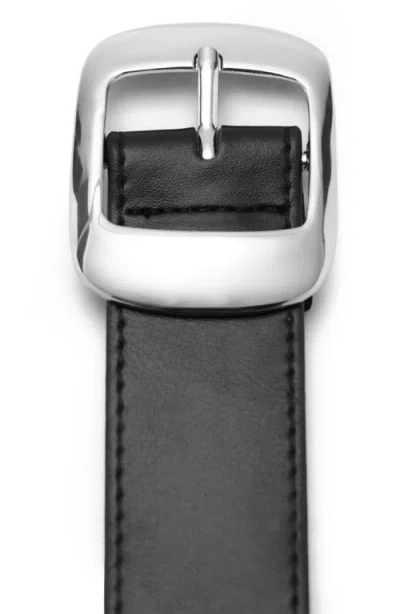 Mango Square Buckle Belt In Black