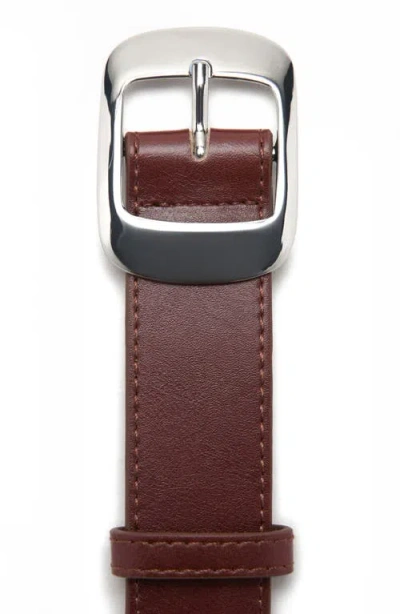 Mango Square Buckle Belt In Brown