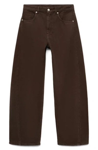 Mango Women's Mid-rise Balloon Jeans In Brown