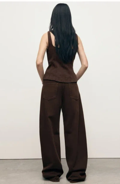 Mango Women's Mid-rise Balloon Jeans In Brown