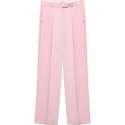 Mango Women's Wide Leg Suit Pants In Pink