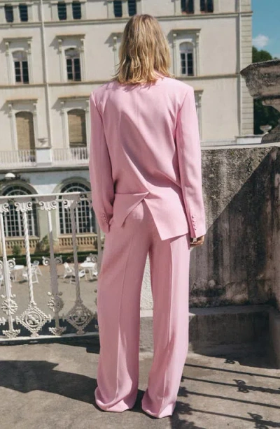 Mango Women's Wide Leg Suit Pants In Pink