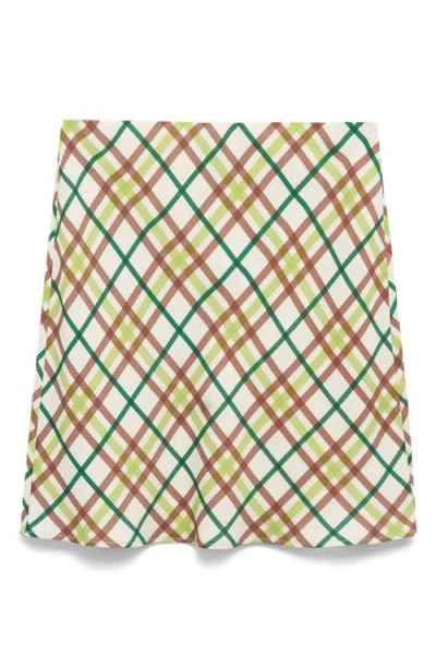 Mango Short Checkered Skirt In Multi