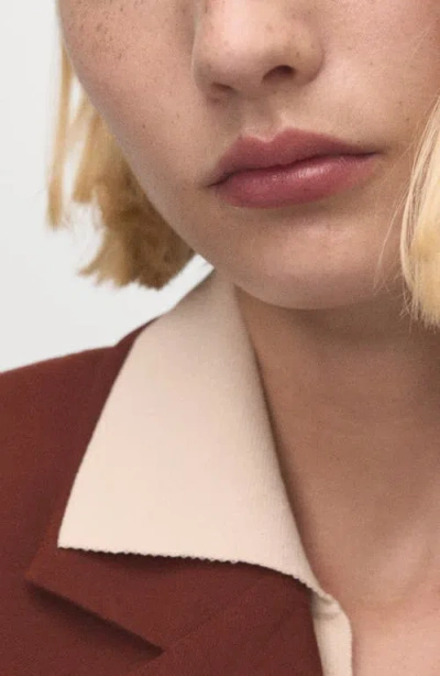 Mango One-button Suit Blazer In Animal Print