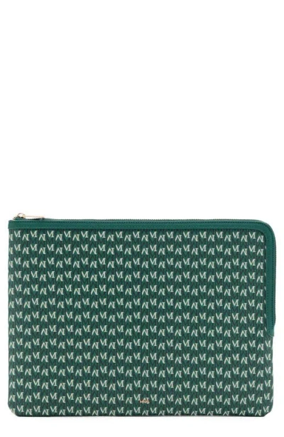 Mango Monogram Logo Laptop Case In Green