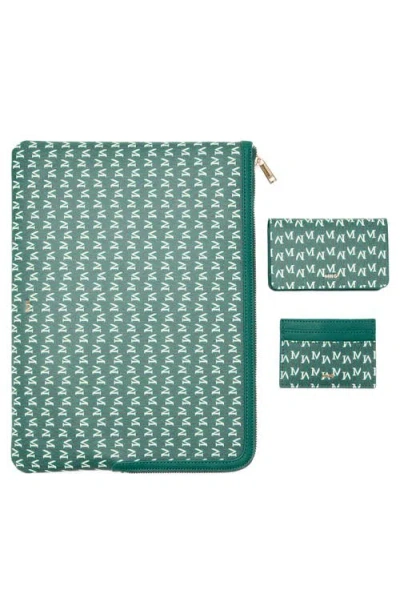 Mango Monogram Logo Laptop Case In Green
