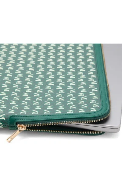 Mango Monogram Logo Laptop Case In Green