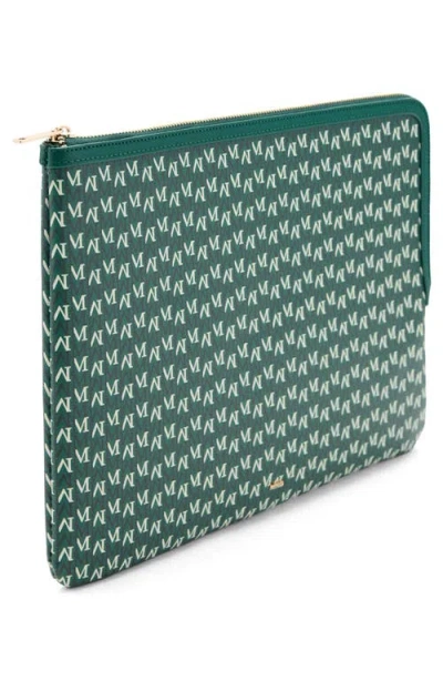 Mango Monogram Logo Laptop Case In Green