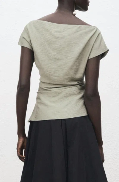 Mango Asymmetric One-shoulder Top In White