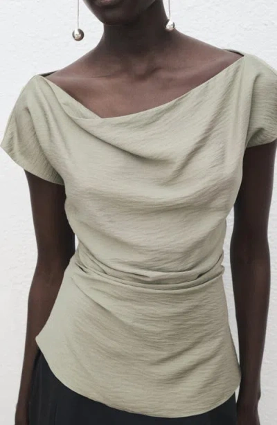 Mango Asymmetric One-shoulder Top In White