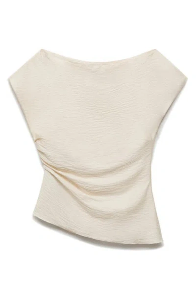 Mango Asymmetric One-shoulder Top In White