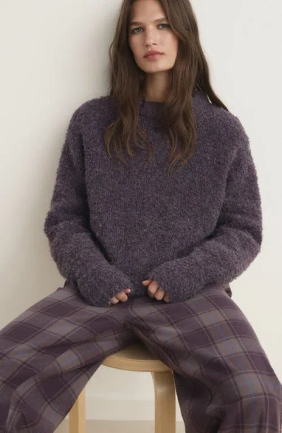 Mango Bouclé Sweater In Brown