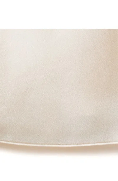 Mango Satin Dress With A Low-cut Neckline Ivory White In Neutral