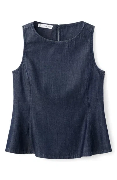 Mango Women's Denim Crop Top In Blue