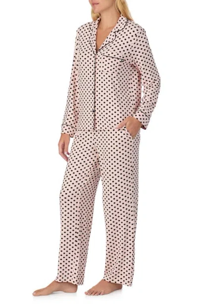 Kate Spade Lady Dot Long Pajama In Animal Print