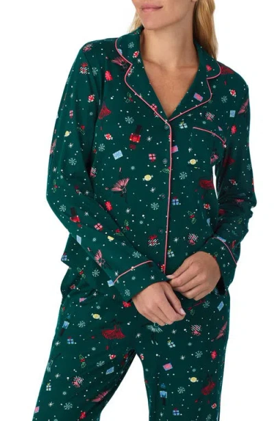 Kate Spade Women's 2-piece Sleepwear Long-sleeve Top And Pajama Pants Set In Animal Print