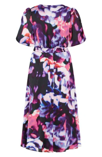 City Chic Tayla Ruched Cutout Cocktail Dress In Purple