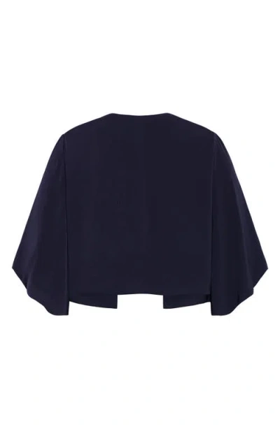 City Chic The Splendor Open Front Bolero In Blue