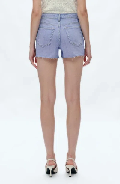 Bayeas Lily High Rise Denim Distressed Shorts In Sky Blue In Blue