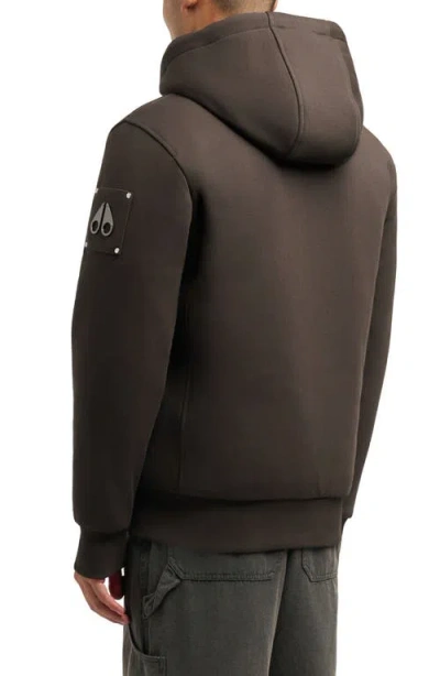 Moose Knuckles Classic Bunny Fleece Jacket With Removable Faux Fur Lining In Brown