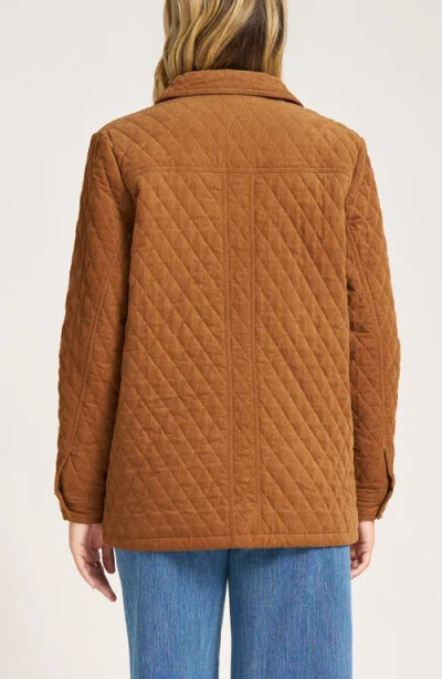 Matty M . Canyon Quilted Corduroy Barn Jacket In Brown