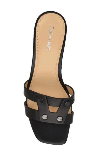 Calvin Klein Women's Andrae Slip-on Block Heel Sandals In Black