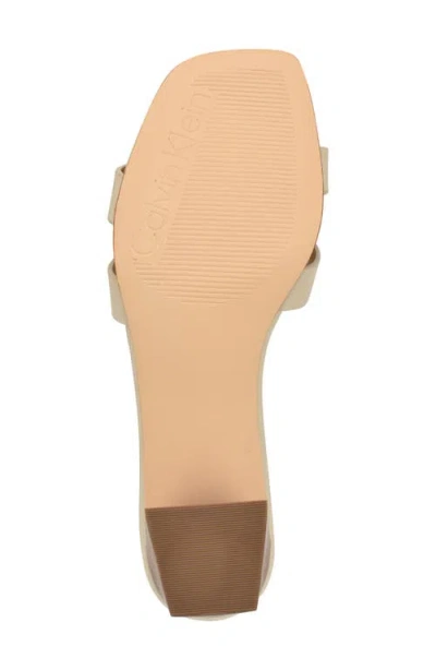 Calvin Klein Women's Andrae Slip-on Block Heel Sandals In White