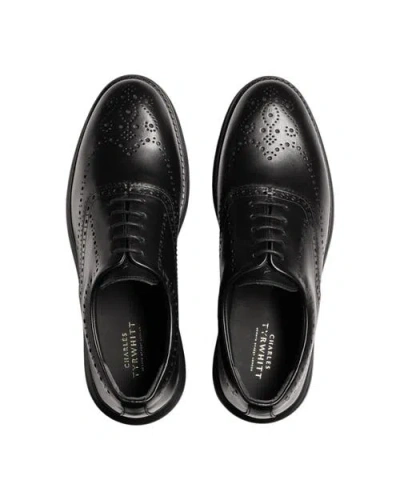 Charles Tyrwhitt Leather Hybrid Trainers In Black