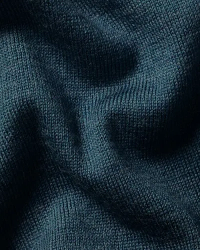 Charles Tyrwhitt Merino Zip Neck Long Sleeve Sweater In Green