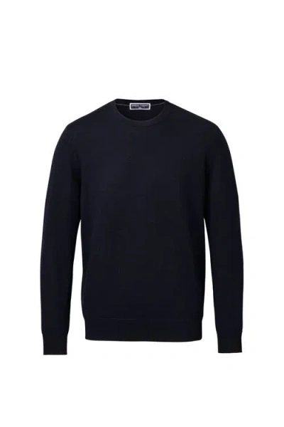 Charles Tyrwhitt Pure Merino Crew Neck Sweater In Blue