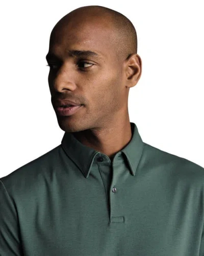 Charles Tyrwhitt Smart Jersey Polo In Green