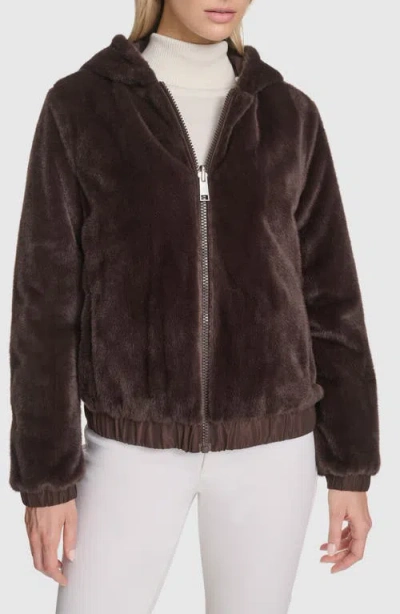 Andrew Marc Dalby Reversible Hooded Jacket In Brown