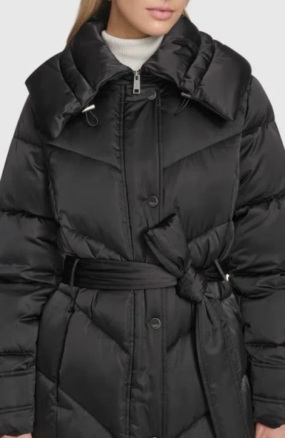 Andrew Marc Palmer Belter Puffer Coat In Black