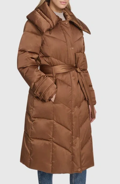 Andrew Marc Palmer Belter Puffer Coat In Brown