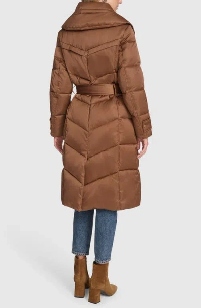 Andrew Marc Palmer Belter Puffer Coat In Brown