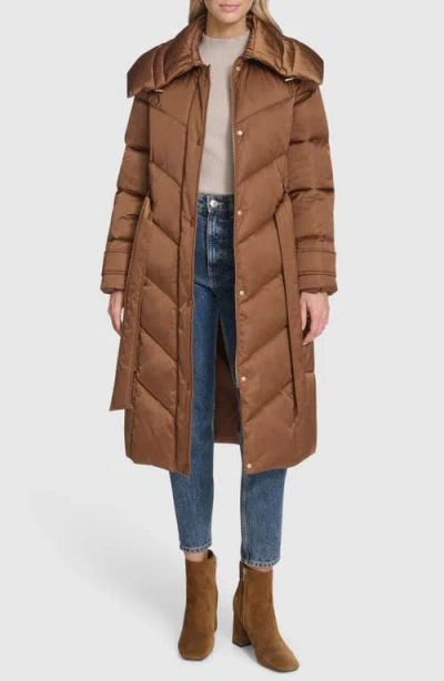 Andrew Marc Palmer Belter Puffer Coat In Brown