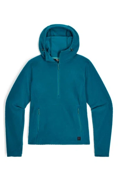 Outdoor Research Trail Mix Xt Fleece Half Zip Hoodie In Black