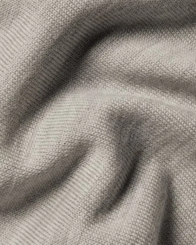 Charles Tyrwhitt Pure Merino Button Neck Sweater In Gray