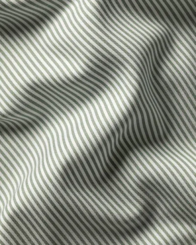 Charles Tyrwhitt Stripe Non-iron Button-down Oxford Slim Fit Shirt Single Cuff In Green