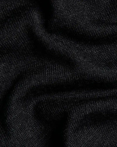 Charles Tyrwhitt Pure Merino Button Neck Sweater In Black