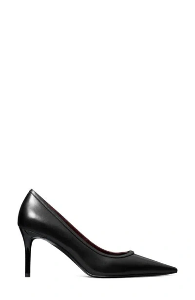 Tory Burch Double T Buckle Patent Pump In Black