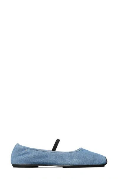 Tory Burch Denim Elastic-strap Ballet Flats In Multi