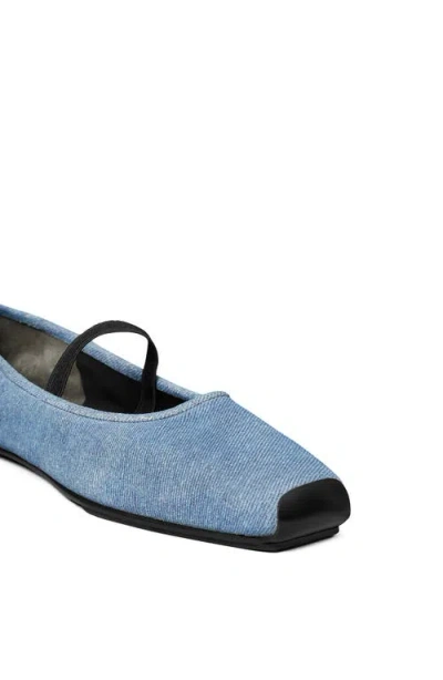 Tory Burch Denim Elastic-strap Ballet Flats In Multi