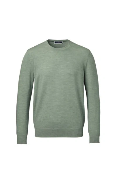 Charles Tyrwhitt Pure Merino Crew Neck Sweater In Green